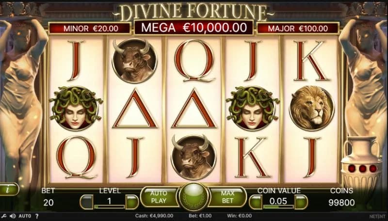 Divine Fortune slot by NetEnt – Hold and Win slot with progressive jackpot