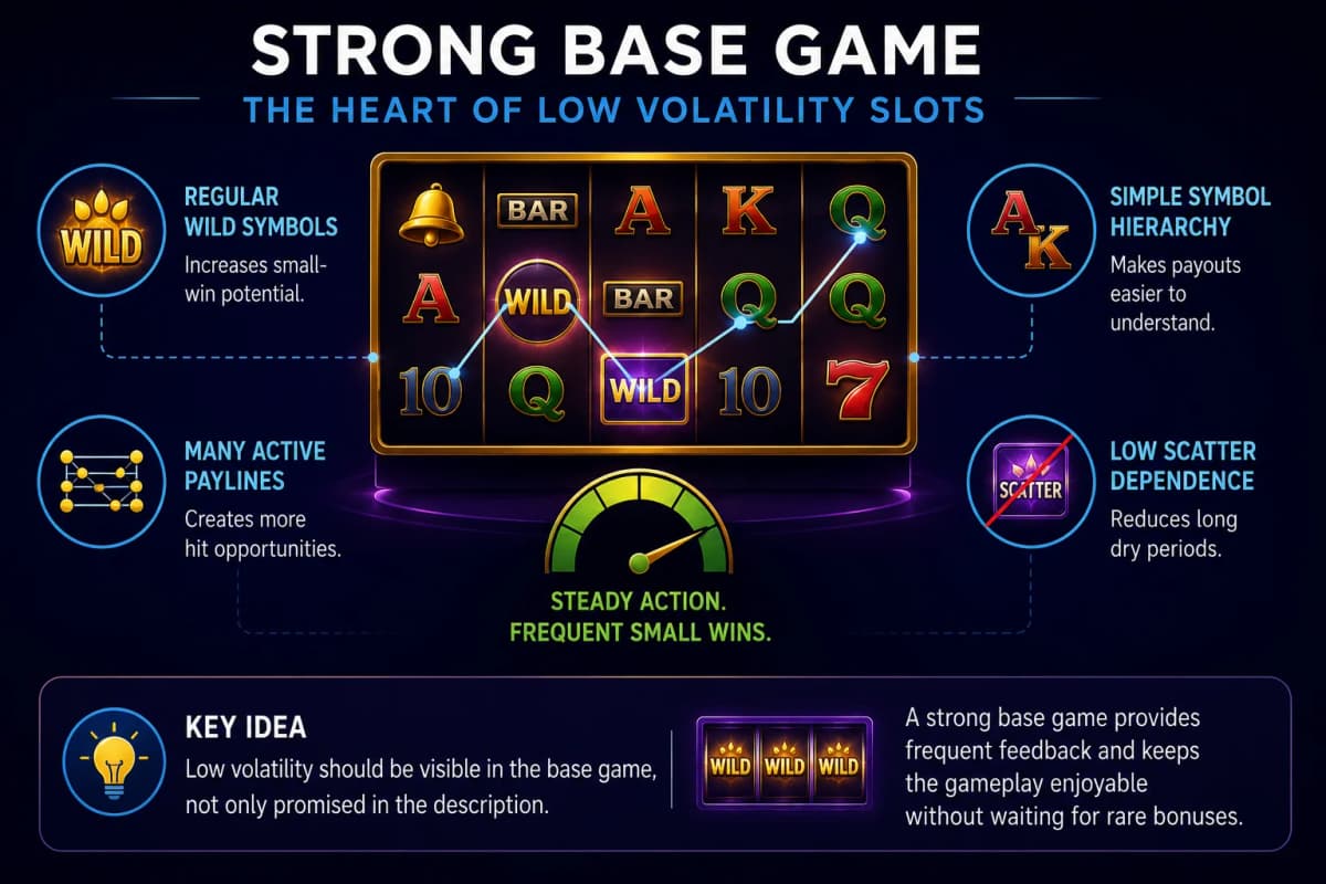 Base Game in Low Volatility Slots