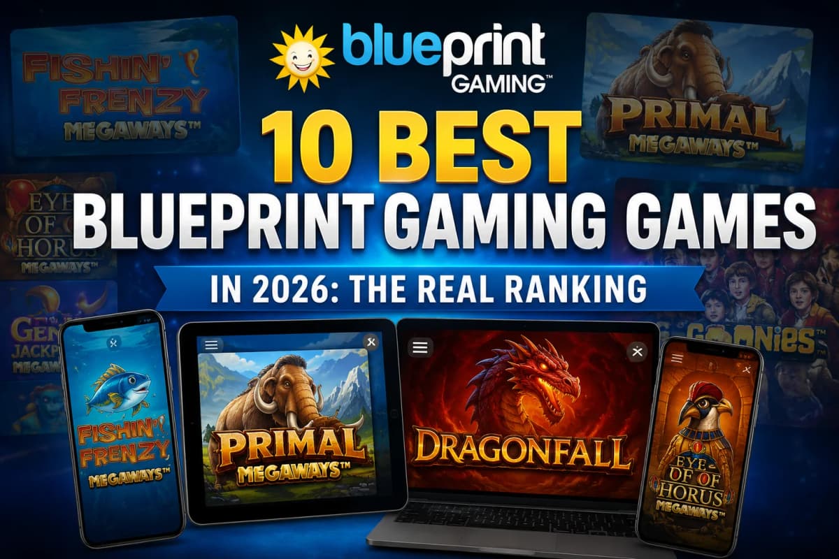 Best Blueprint Gaming games ranked in 2026 featuring Primal Megaways, Fishin' Frenzy Megaways, and Dragonfall