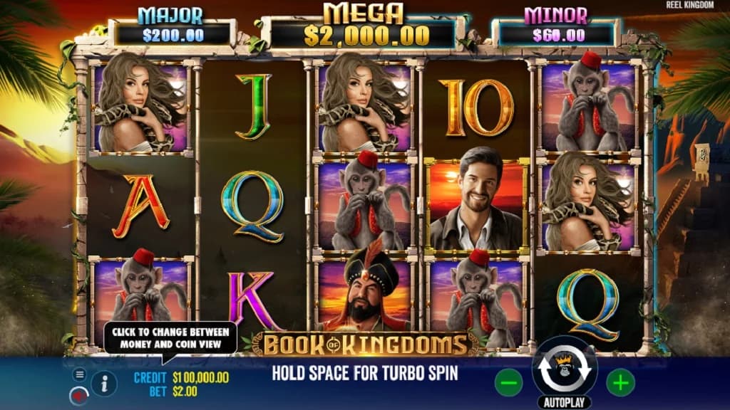 Book of Kingdoms slot by Pragmatic Play, desert city adventure theme with Hold and Win jackpots