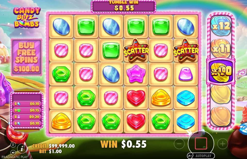 Candy Blitz Bombs slot by Pragmatic Play – candy themed scatter pays slot