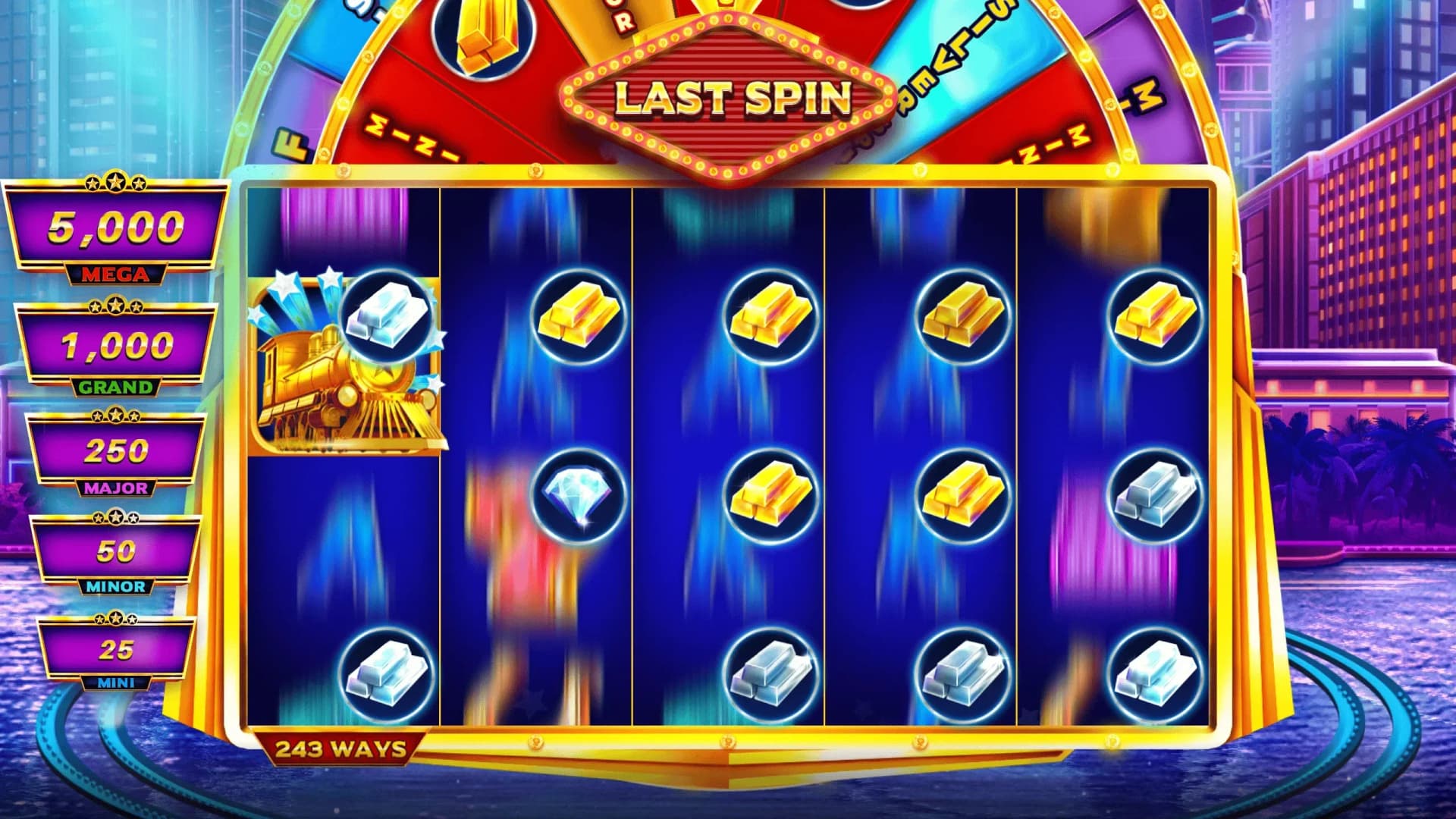 Diamond mark tiers award bonus prizes up to 5000x multiplier