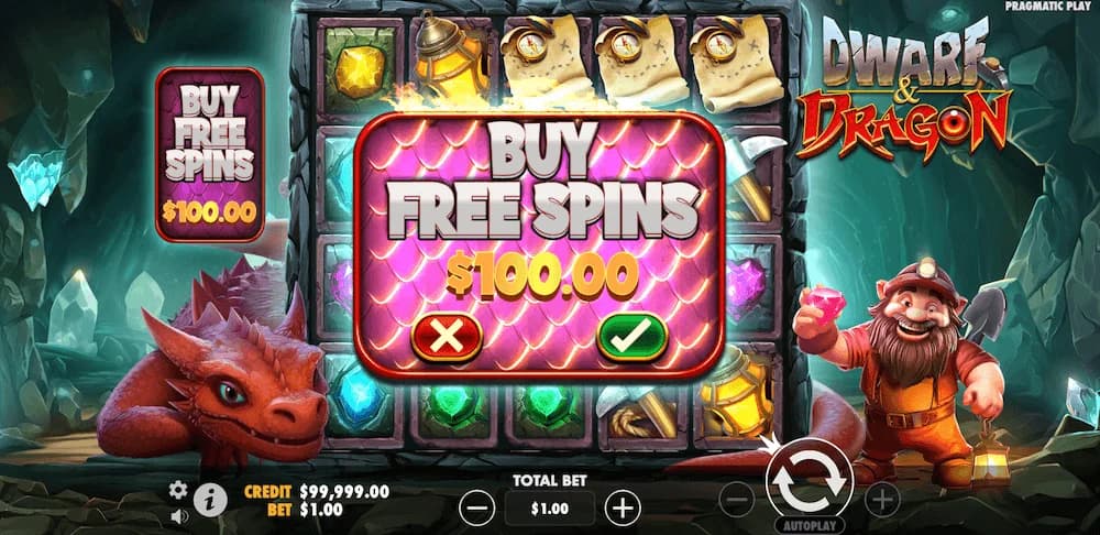 Dwarf & Dragon slot by Pragmatic Play, fantasy mining theme with split symbols and wild multipliers