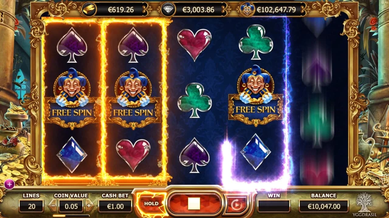Empire Fortune slot by Yggdrasil, luxury opulent theme with hybrid local and global jackpot wheel