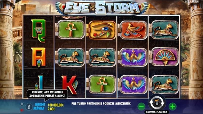 Eye of the Storm slot by Pragmatic Play, Egyptian treasure theme with symbol upgrade free spins