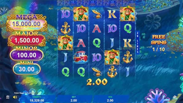 Fishin' BIGGER Pots Of Gold slot by Blueprint Gaming, Irish fishing theme, high volatility slot 2026