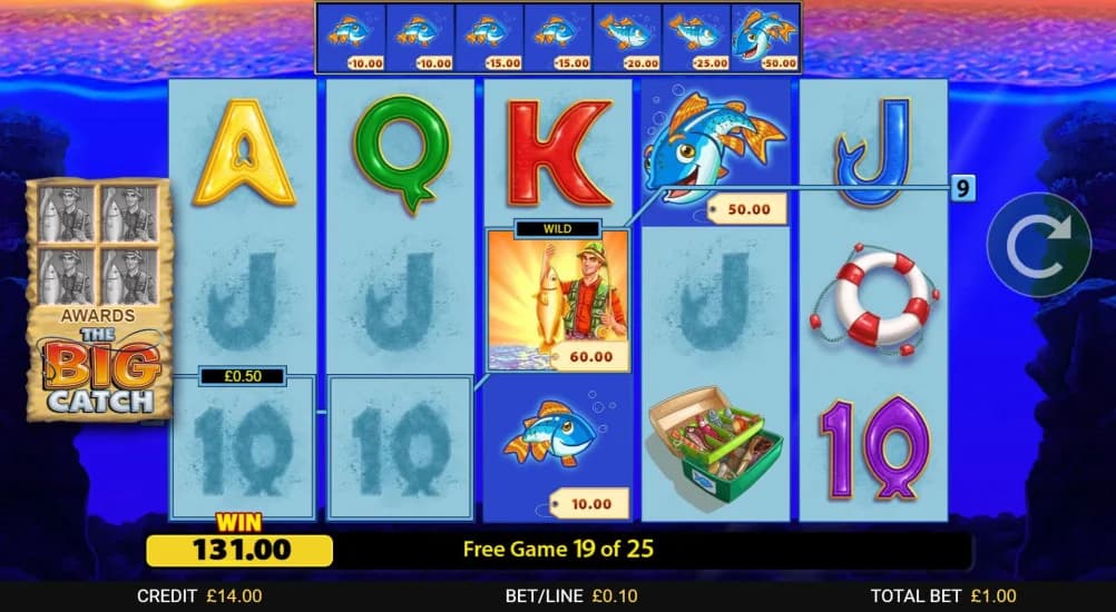 Fishin' Frenzy Jackpot King slot by Blueprint Gaming, fishing theme, low volatility slot 2026
