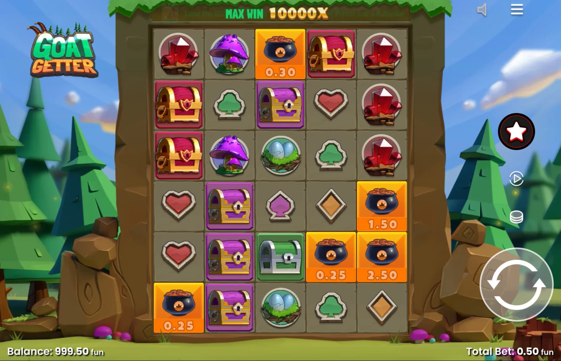 Goat Getter slot by Push Gaming – scatter pays slot with coin collect feature