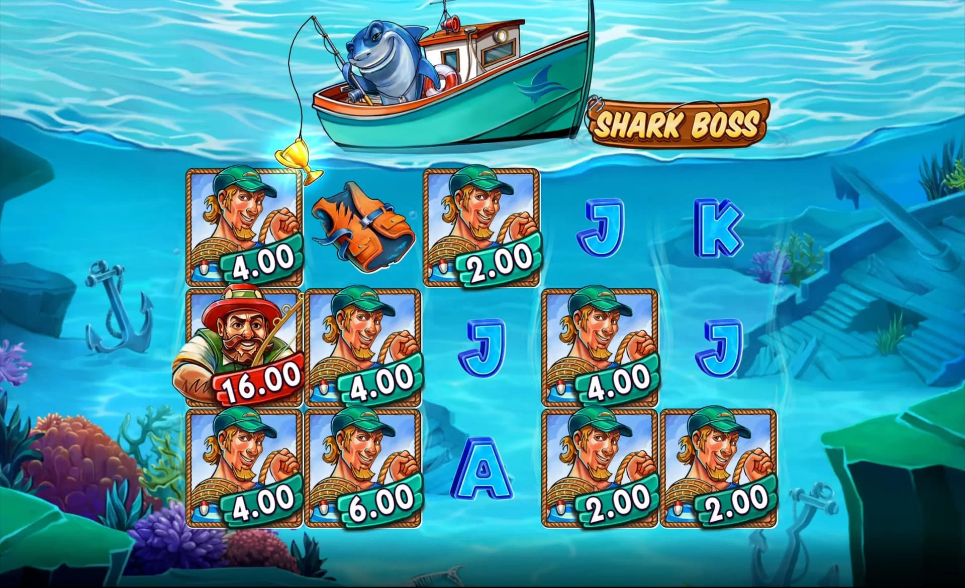 Golden Trophy feature adds extra fishermen symbols for single spin