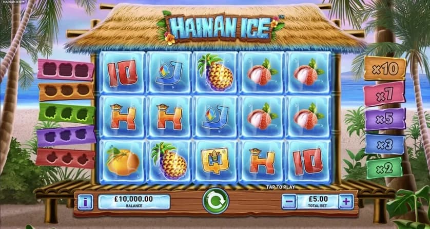 Hainan Ice slot by Playtech, tropical beach cocktail theme, summer slot 2026