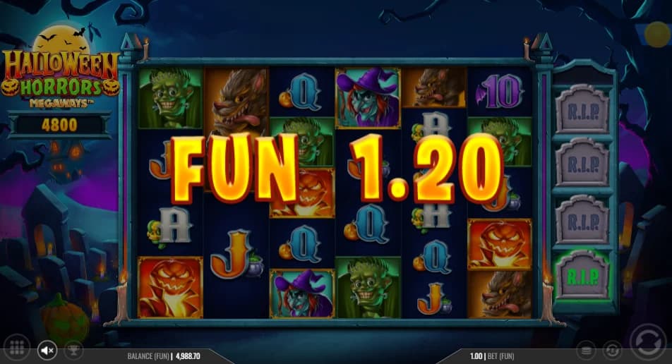 Halloween Horrors Megaways slot by Iron Dog Studio, cartoon monster theme, horror slot 2026