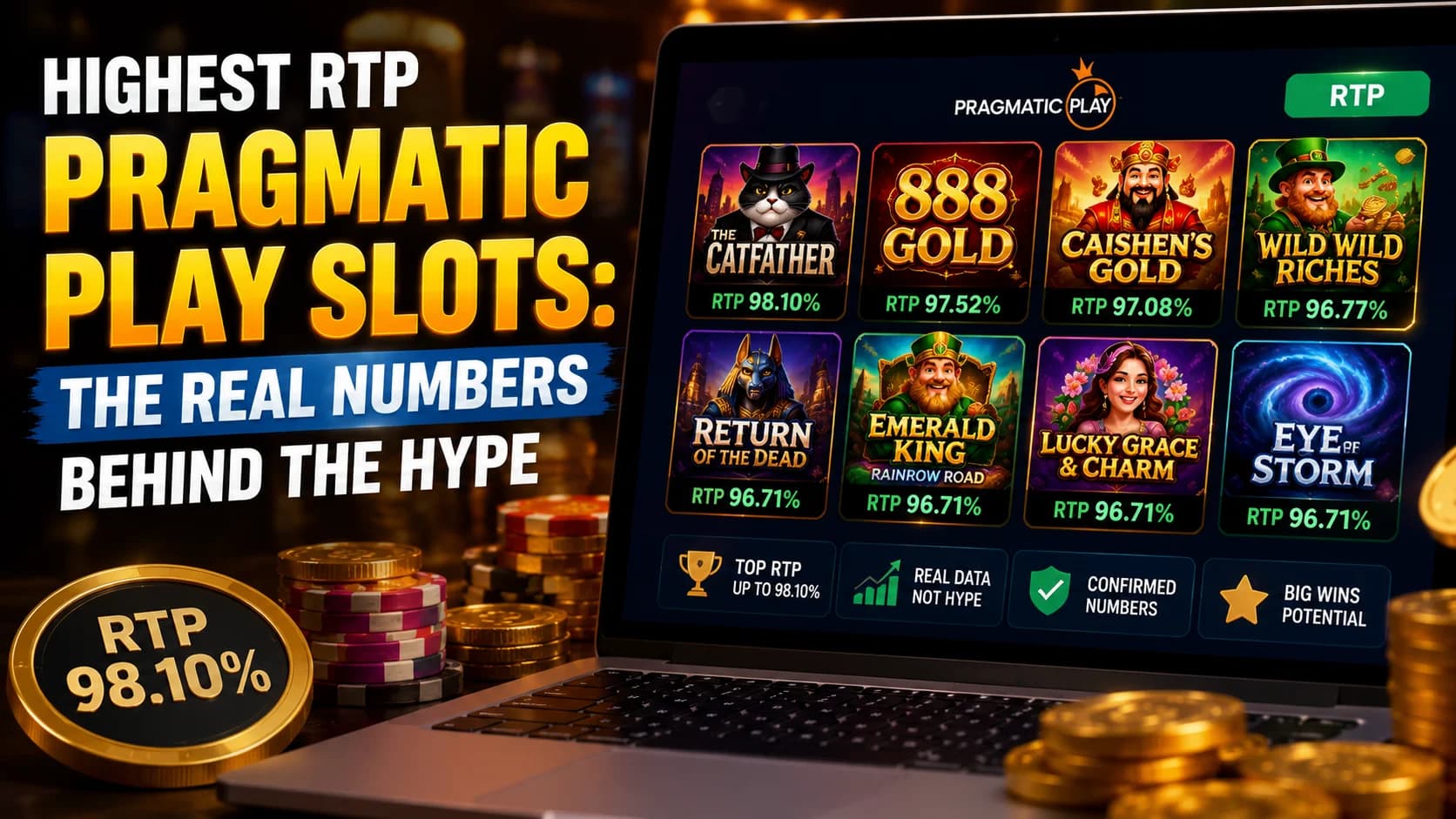 The 12 Highest-RTP Pragmatic Play Slots: The Real Numbers Behind the Hype