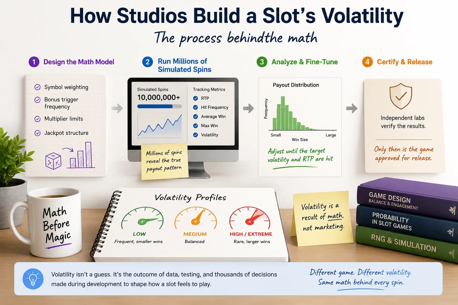 How slot volatility is calculated through mathematical simulations and RTP testing
