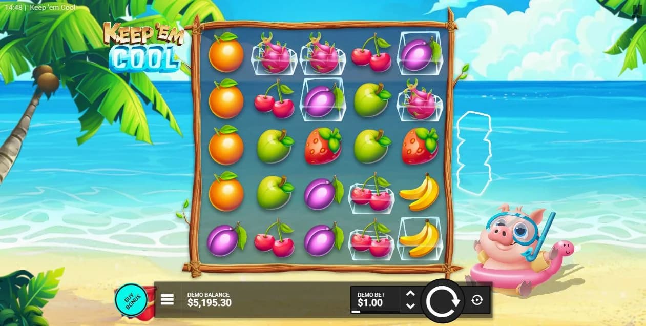 Keep 'Em Cool slot by Hacksaw Gaming, tropical beach cooling theme, summer slot 2026