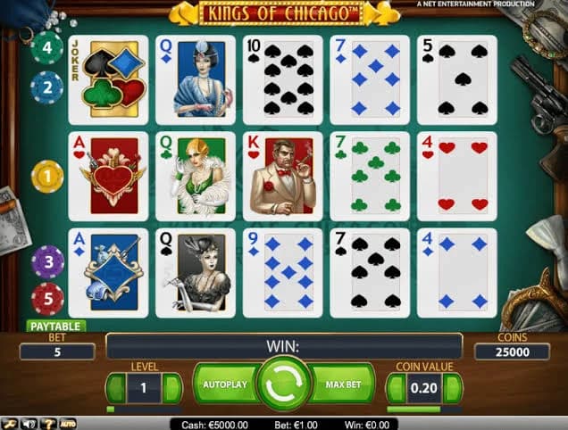 Kings of Chicago by NetEnt – poker-inspired high RTP slot with 97.8% Return to Player
