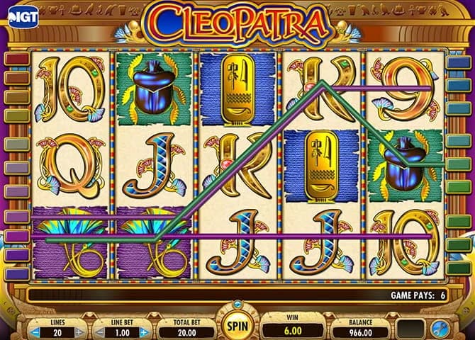 MegaJackpots Cleopatra slot by IGT, Egyptian theme with land-based and online jackpot network