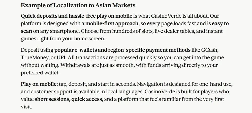 Mobile-optimized casino content design tailored for Asian market preferences
