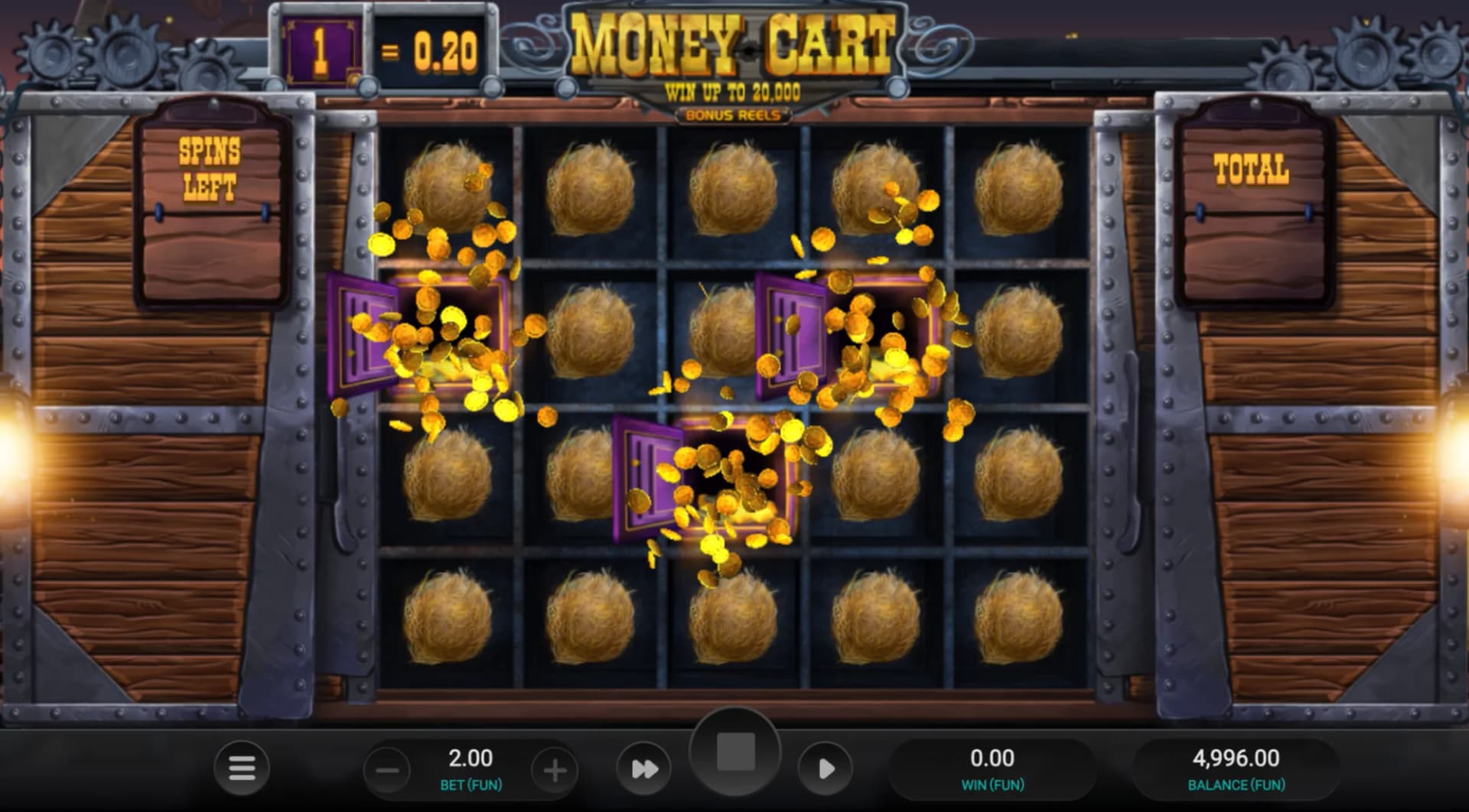 Money Cart by Relax Gaming – bonus feature slot with 98% RTP and Bonus Reels gameplay