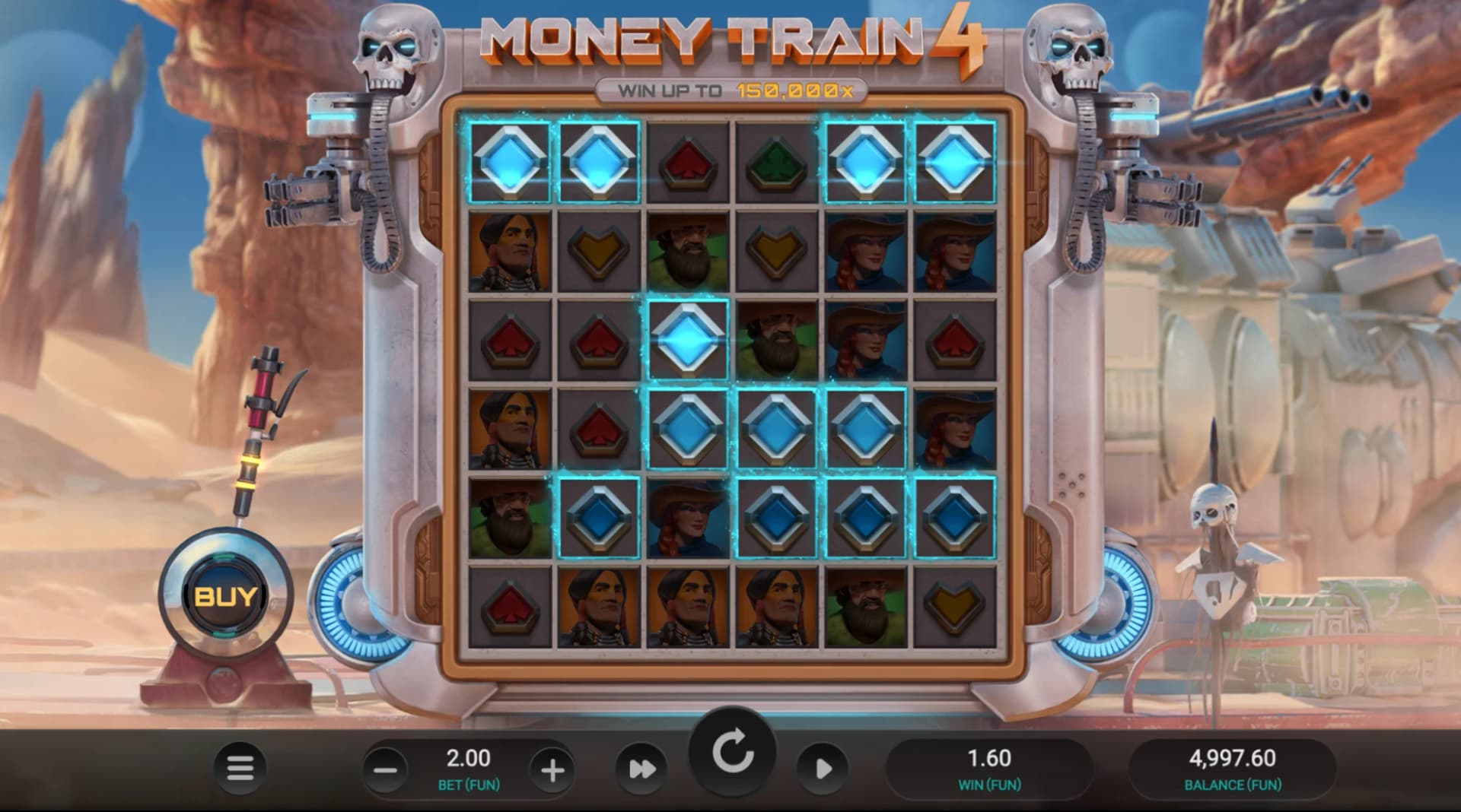 Money Train 4 slot by Relax Gaming – scatter pays slot with 150,000x max win