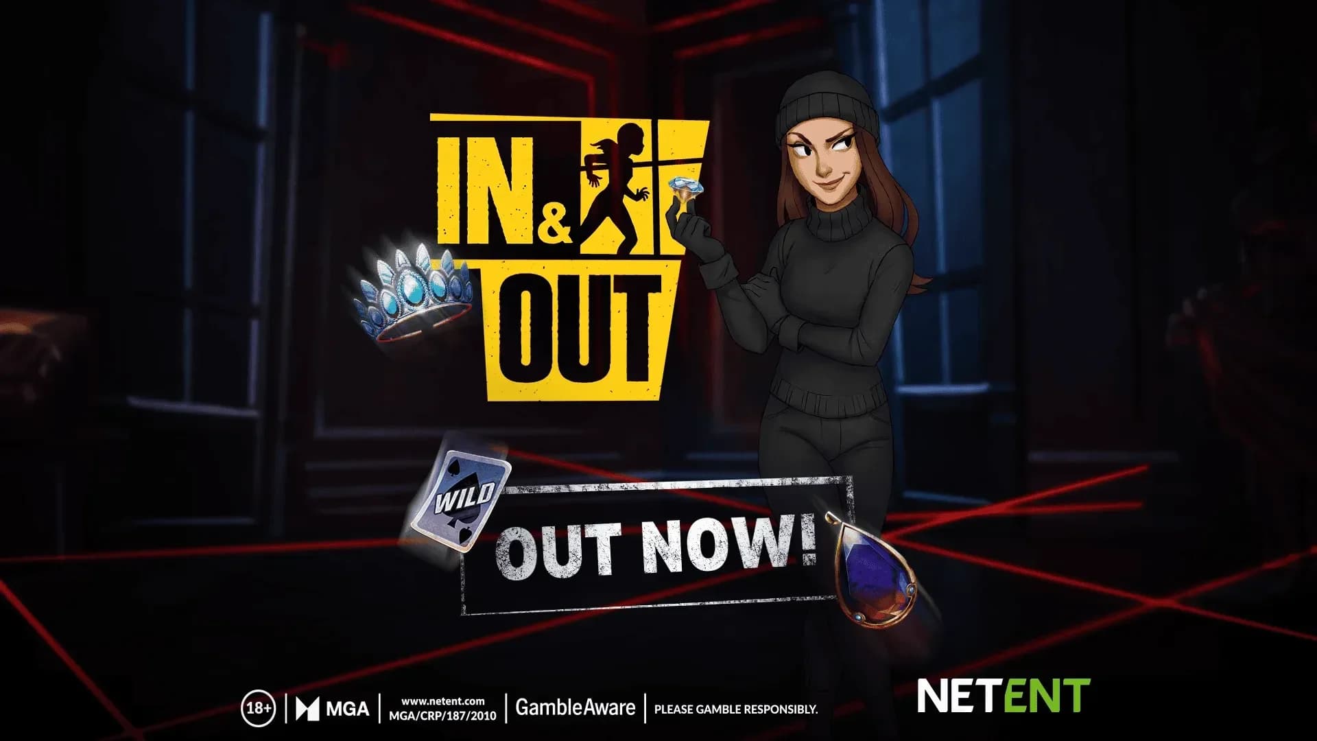 NetEnt's In and Out slot featuring a glamorous heist theme