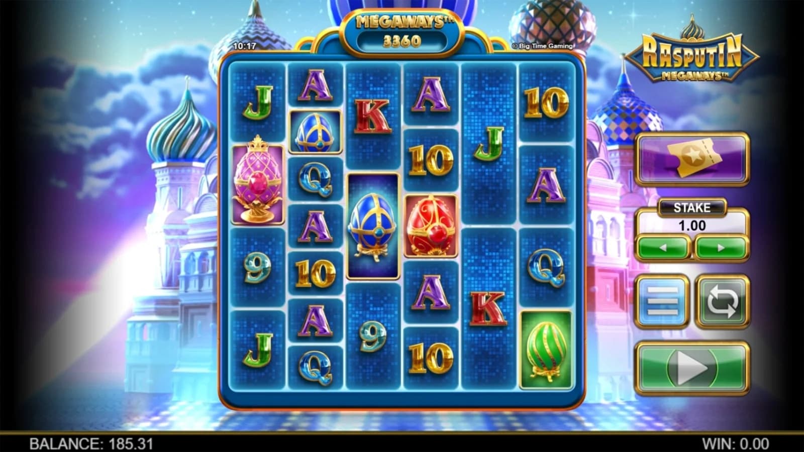 Rasputin Megaways slot by Big Time Gaming, disco-themed historical figure with millions of ways to win