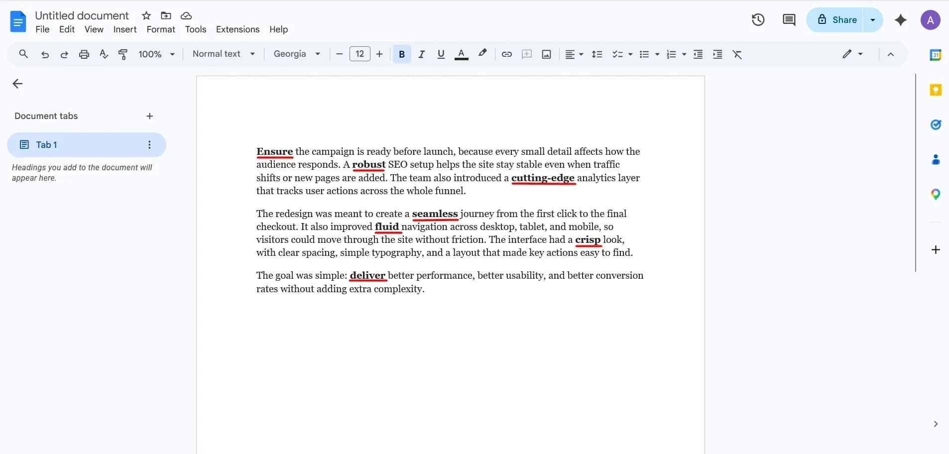 Real-world example demonstrating human-written text with specific contextual details