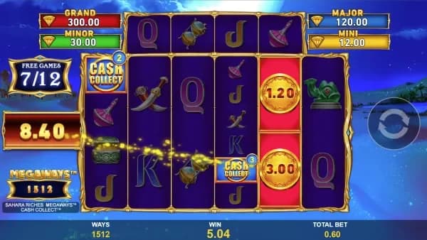 Sahara Riches Megaways slot – Playtech Cash Collect feature review
