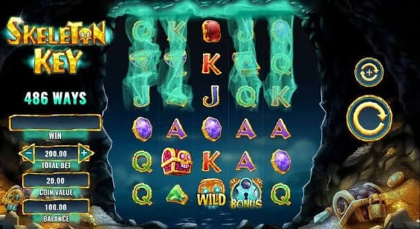 Skeleton Key slot by IGT, haunted skull and expanding reels theme, horror slot 2026