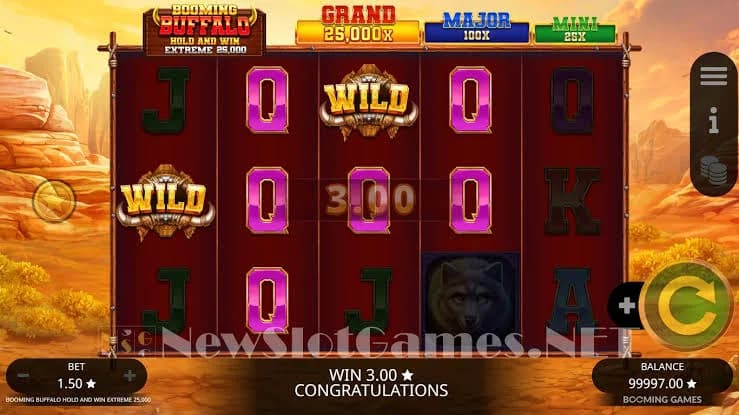 Booming Buffalo Hold and Win Extreme 25,000 slot by Booming Games – new Hold and Win slot July 2026