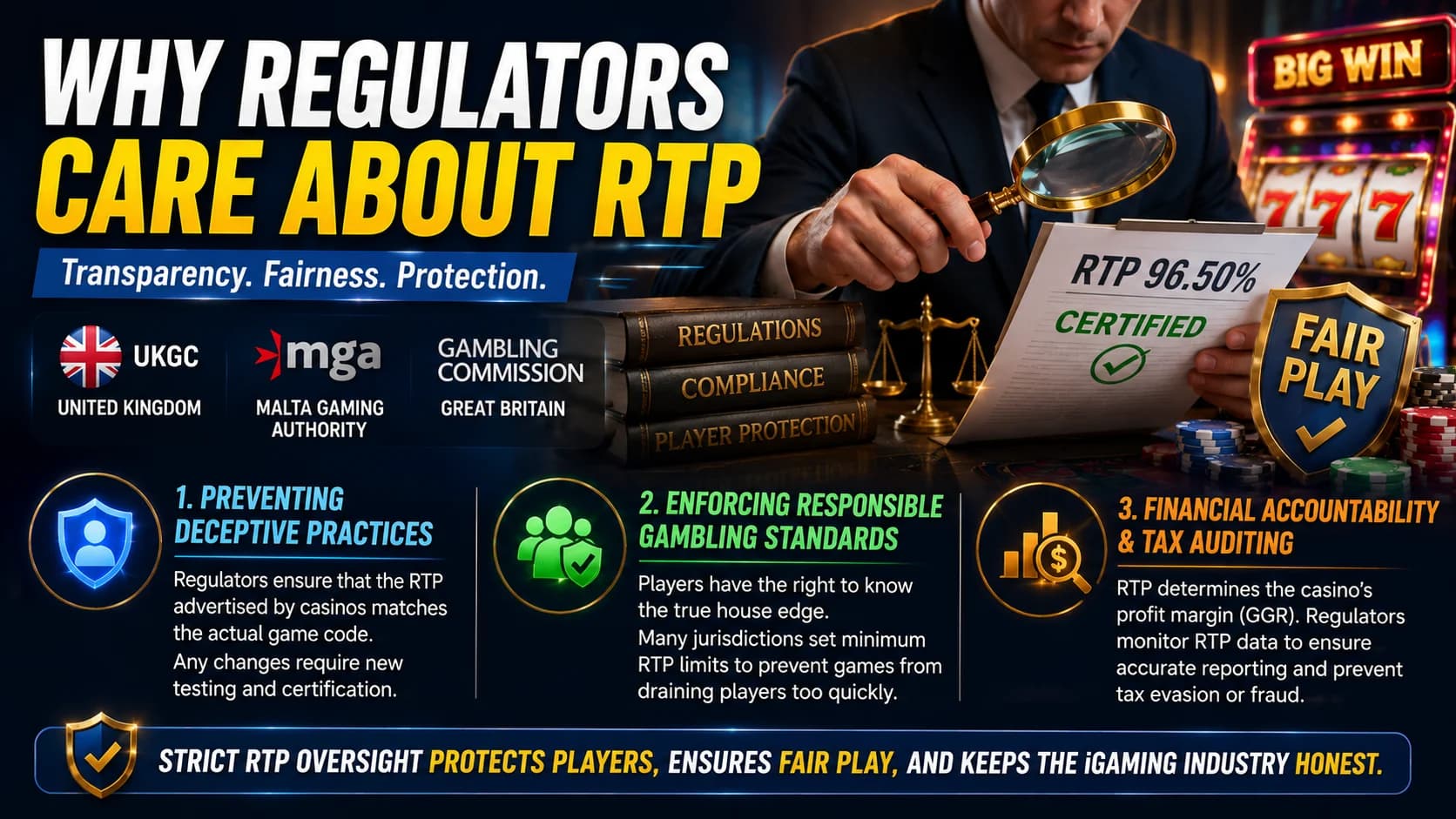 RTP regulation in online casinos: player protection, fair gaming, and independent certification