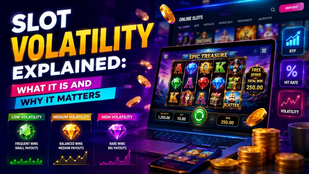 Slot volatility explained with a comparison of low and high volatility slot games
