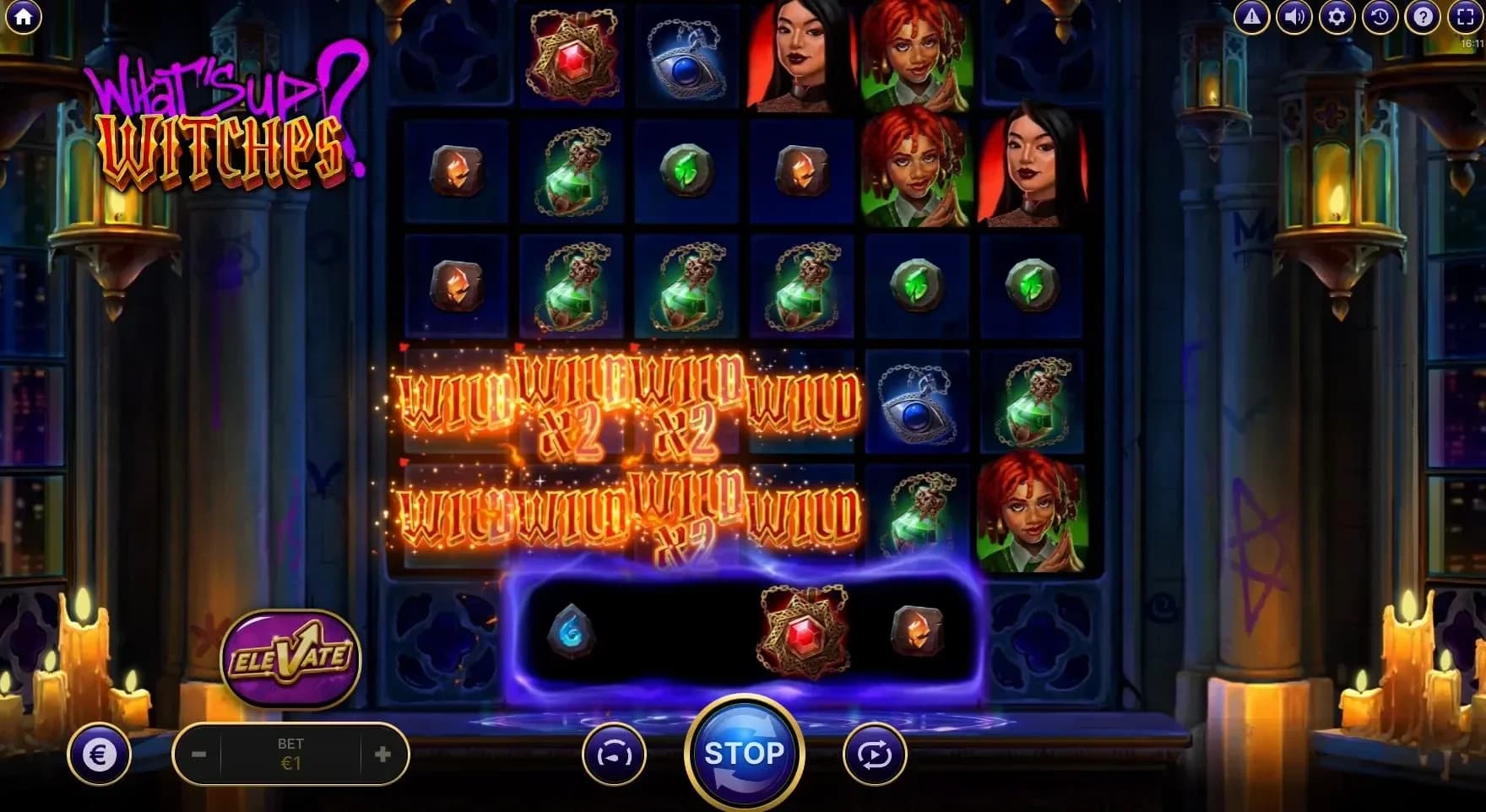 Super Grimoire activating multiple spells simultaneously across game reels