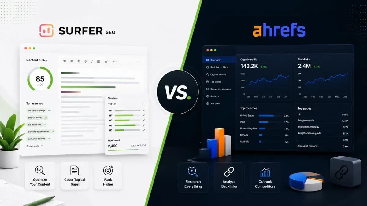 Surfer SEO vs Ahrefs: Strategic Tool Selection for Content Teams