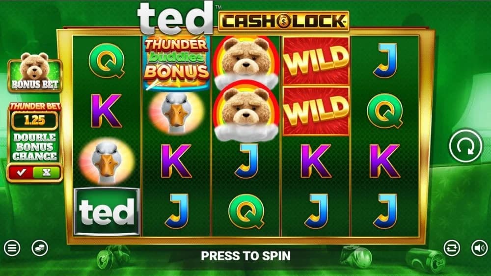 Ted Megaways slot by Blueprint Gaming, comedy film theme with Thunder Buddies gamble feature