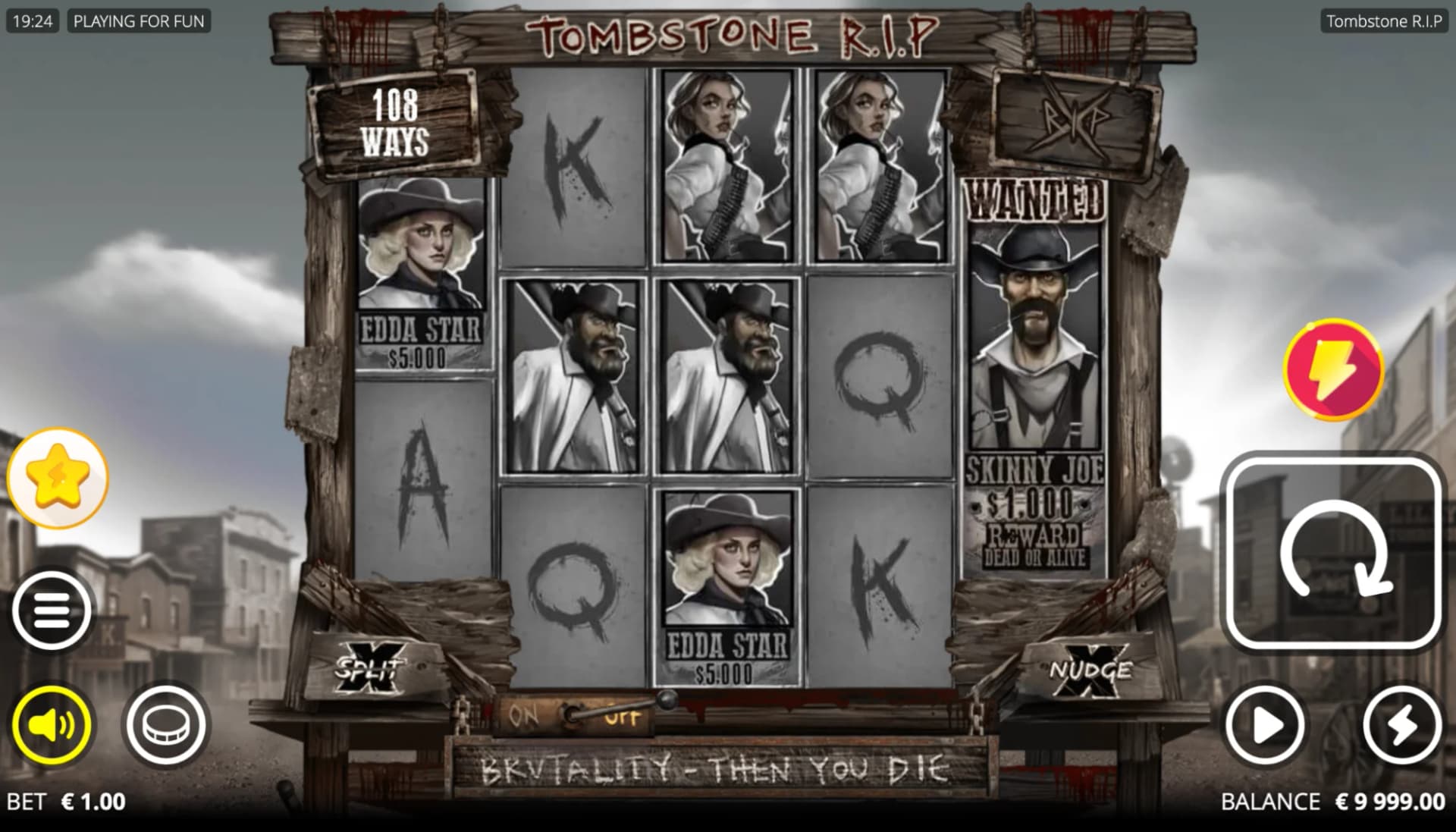 Tombstone RIP slot by Nolimit City, western horror theme, horror slot 2026