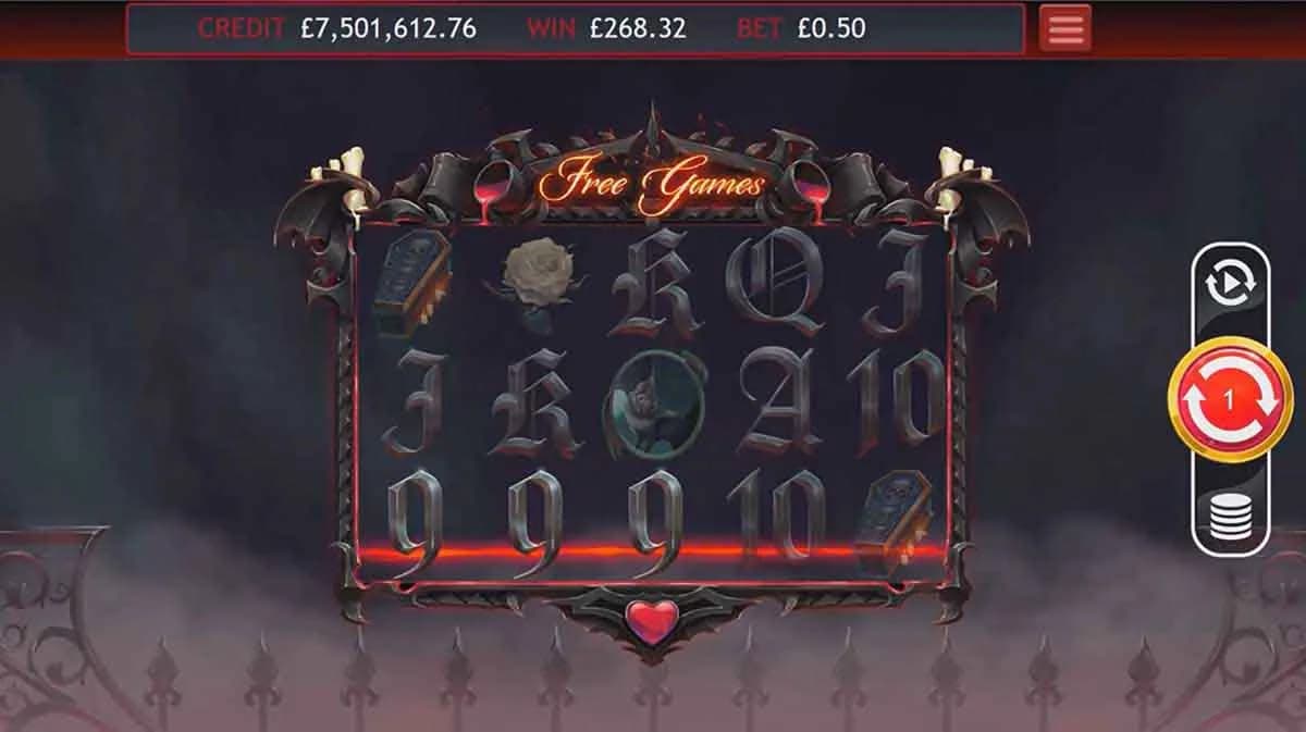 Vlad's Castle slot by Eyecon, vampire gothic theme with Mini Maxi Mega jackpot tiers