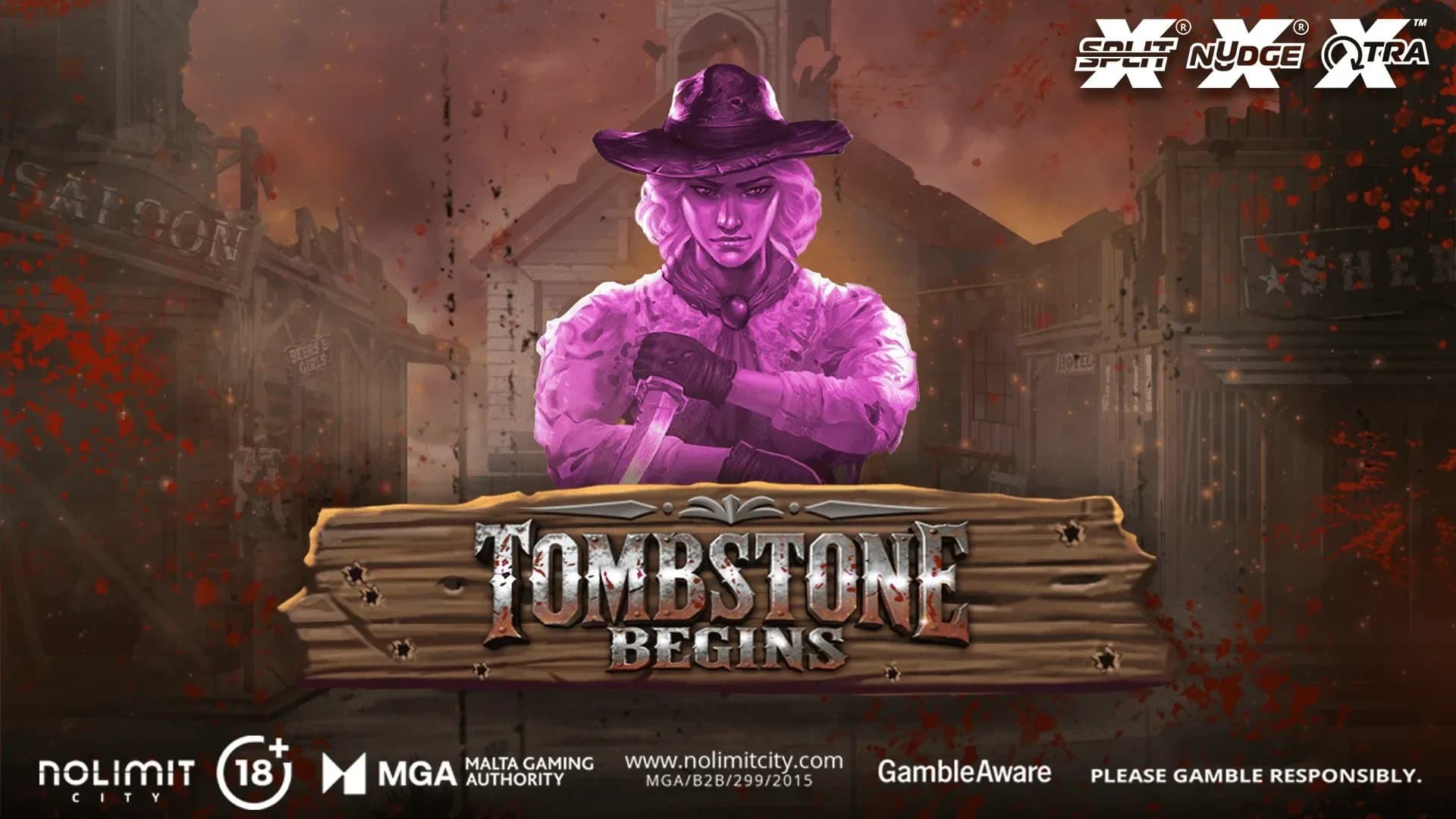 Western-themed slot gameplay showcasing the Tombstone series prequel mechanics