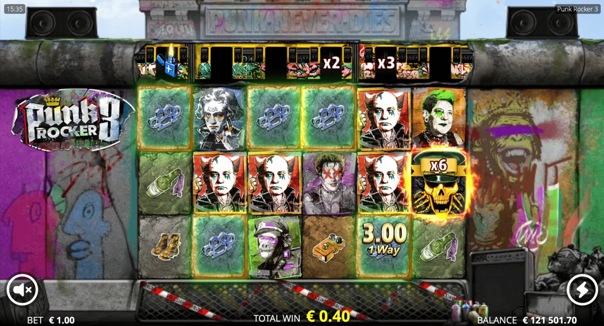 Wild multiplier queue system with reel layout configuration display