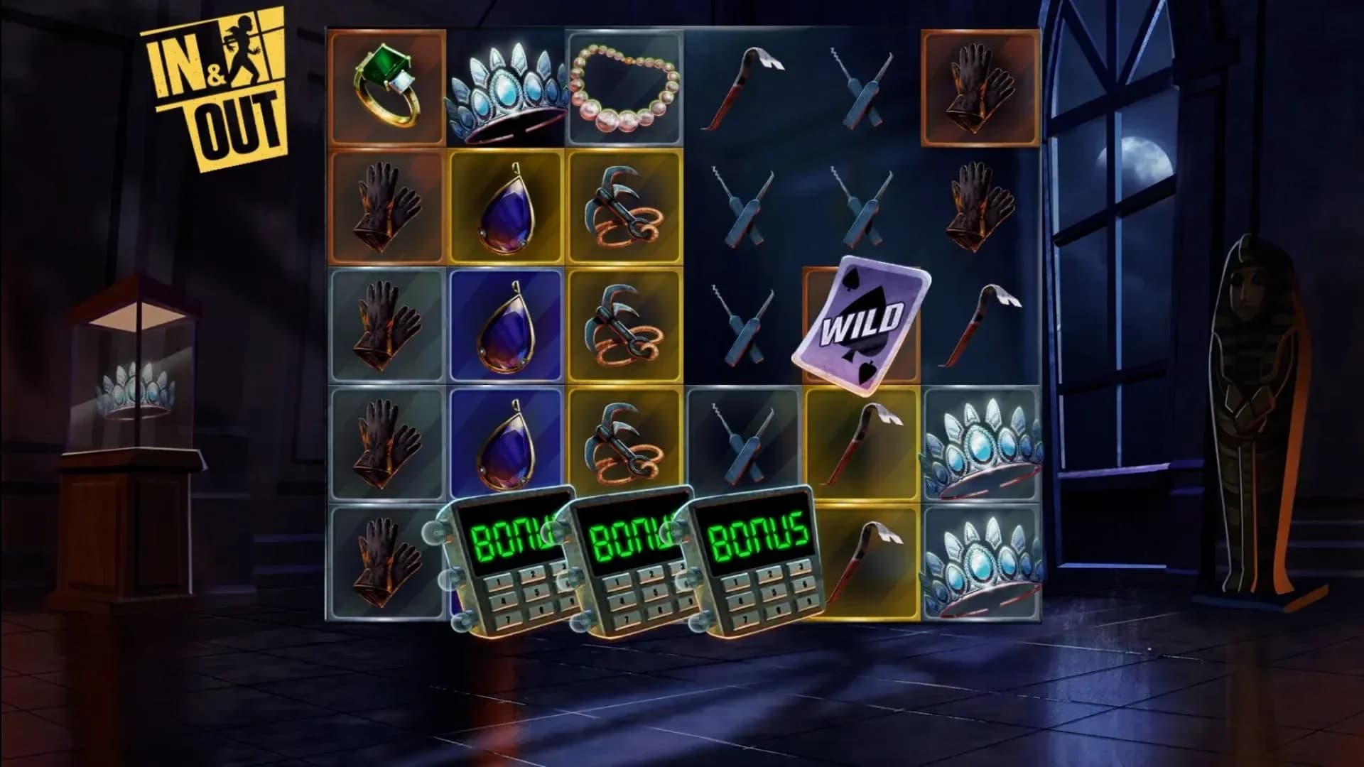 Wild symbols substitute for all paying symbols across the reels