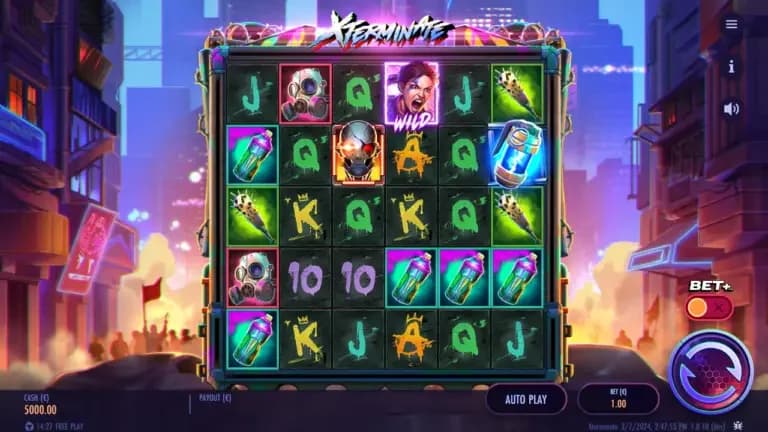 Xterminate slot by Thunderkick – high volatility scatter pays slot