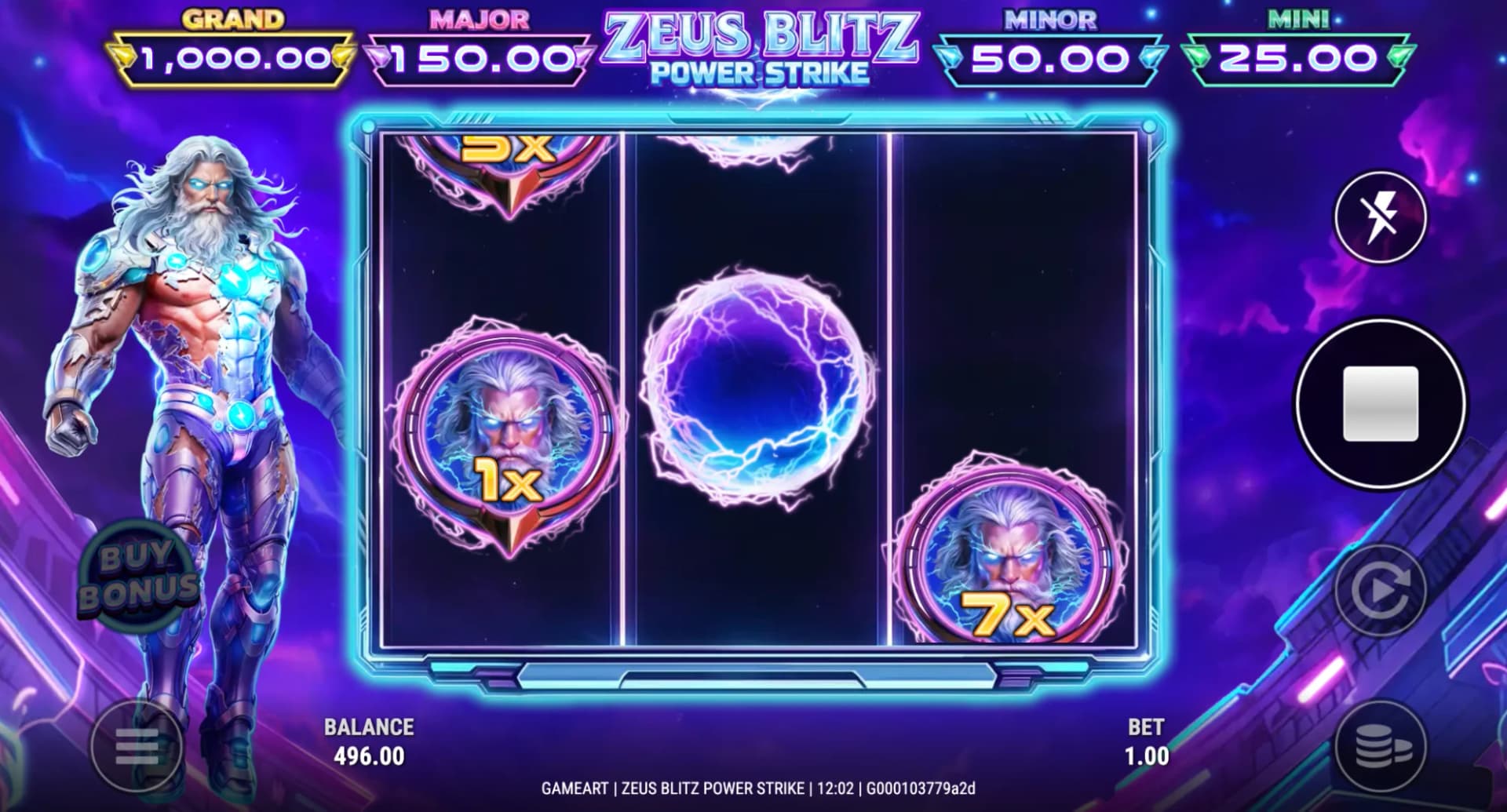 Zeus Blitz: Power Strike slot by GameArt, new July 2026 slot release