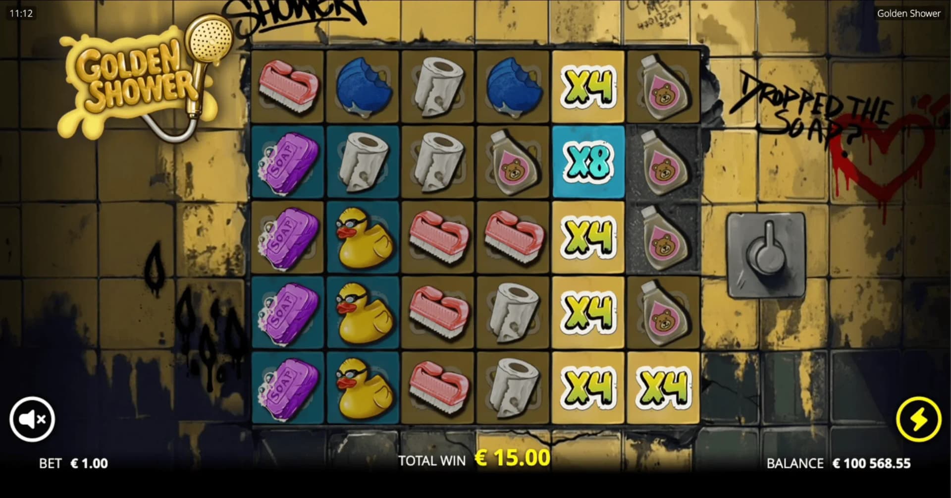 2x multipliers applied to cleared positions with doubling enhancement effects