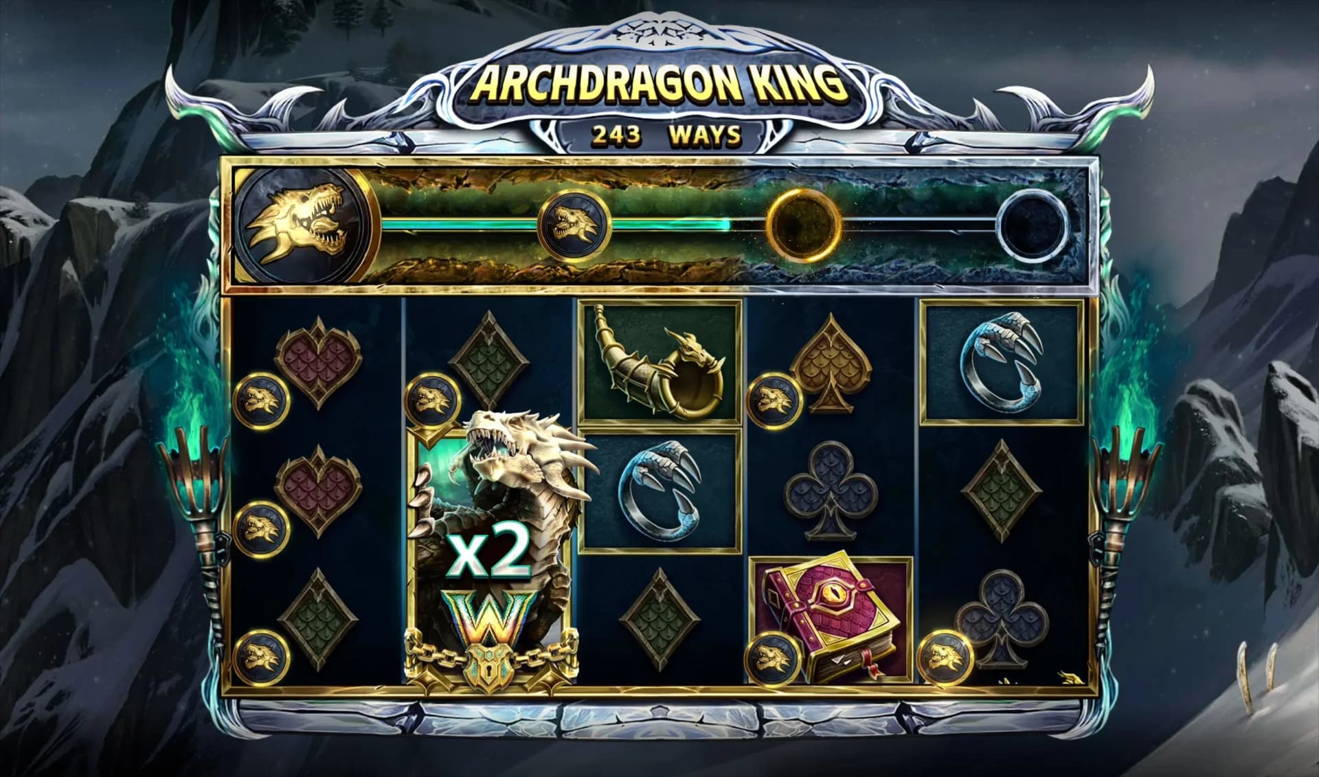 Central reel positioning strategy for Dragon Wild evolution mechanics