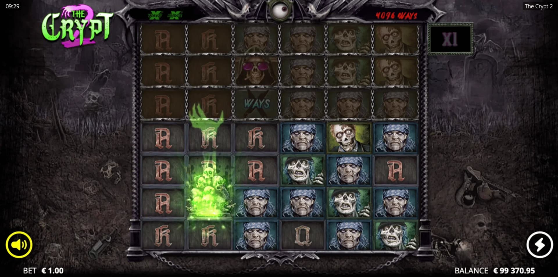 Dead Legend symbol level progression requiring four gems for advancement