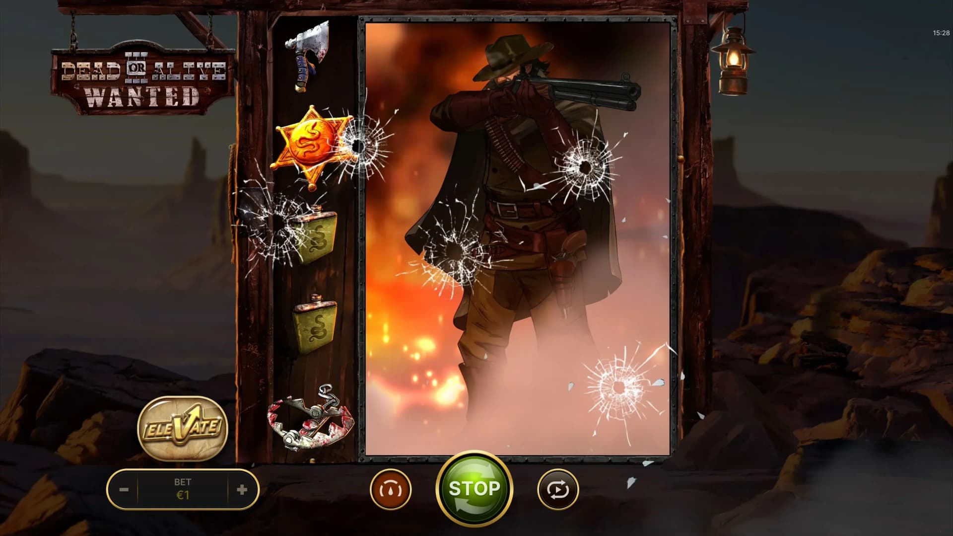 Free spins feature guarantees Bounty Hunter Wild on every spin for consistency