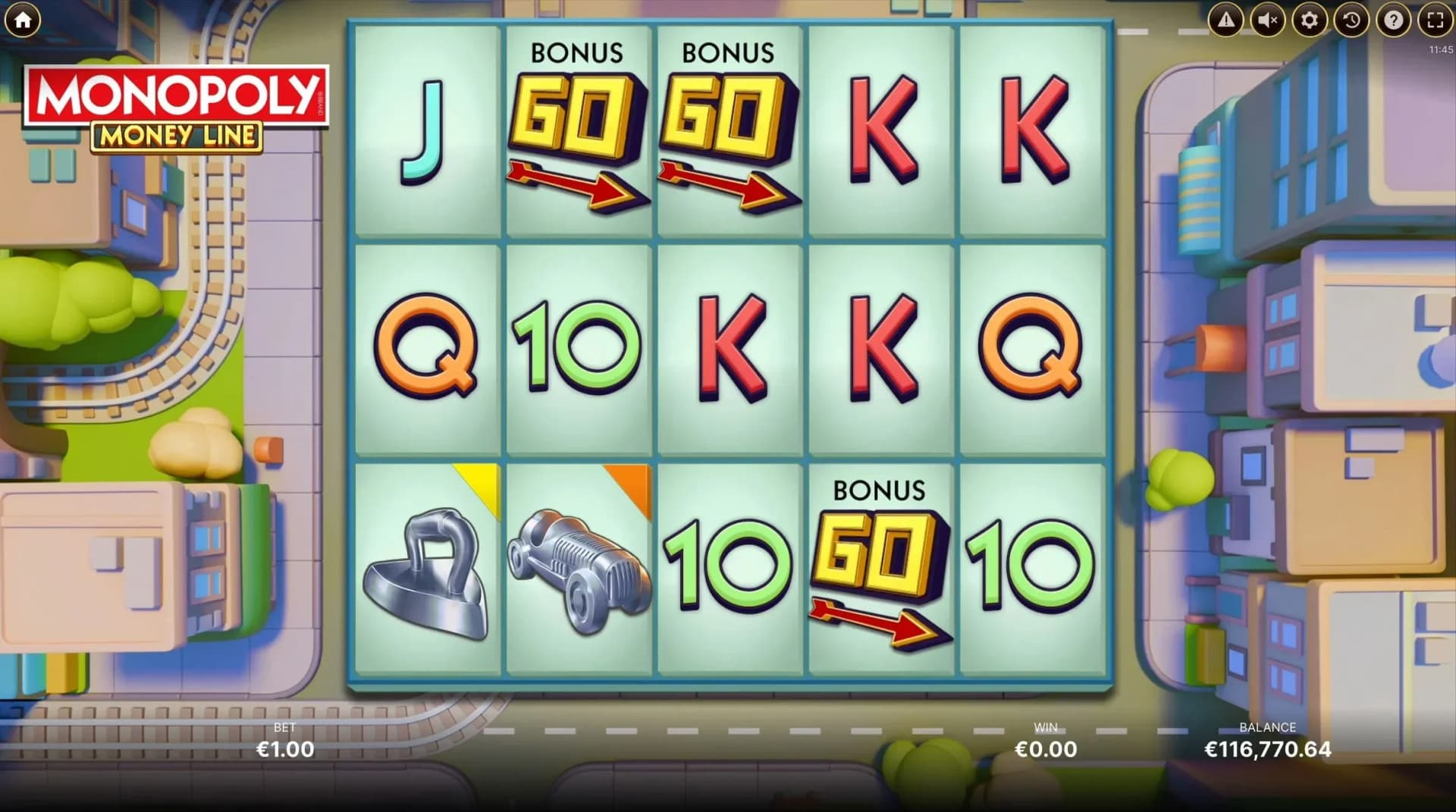 Free spins feature showcasing street symbols and collector chests on reels