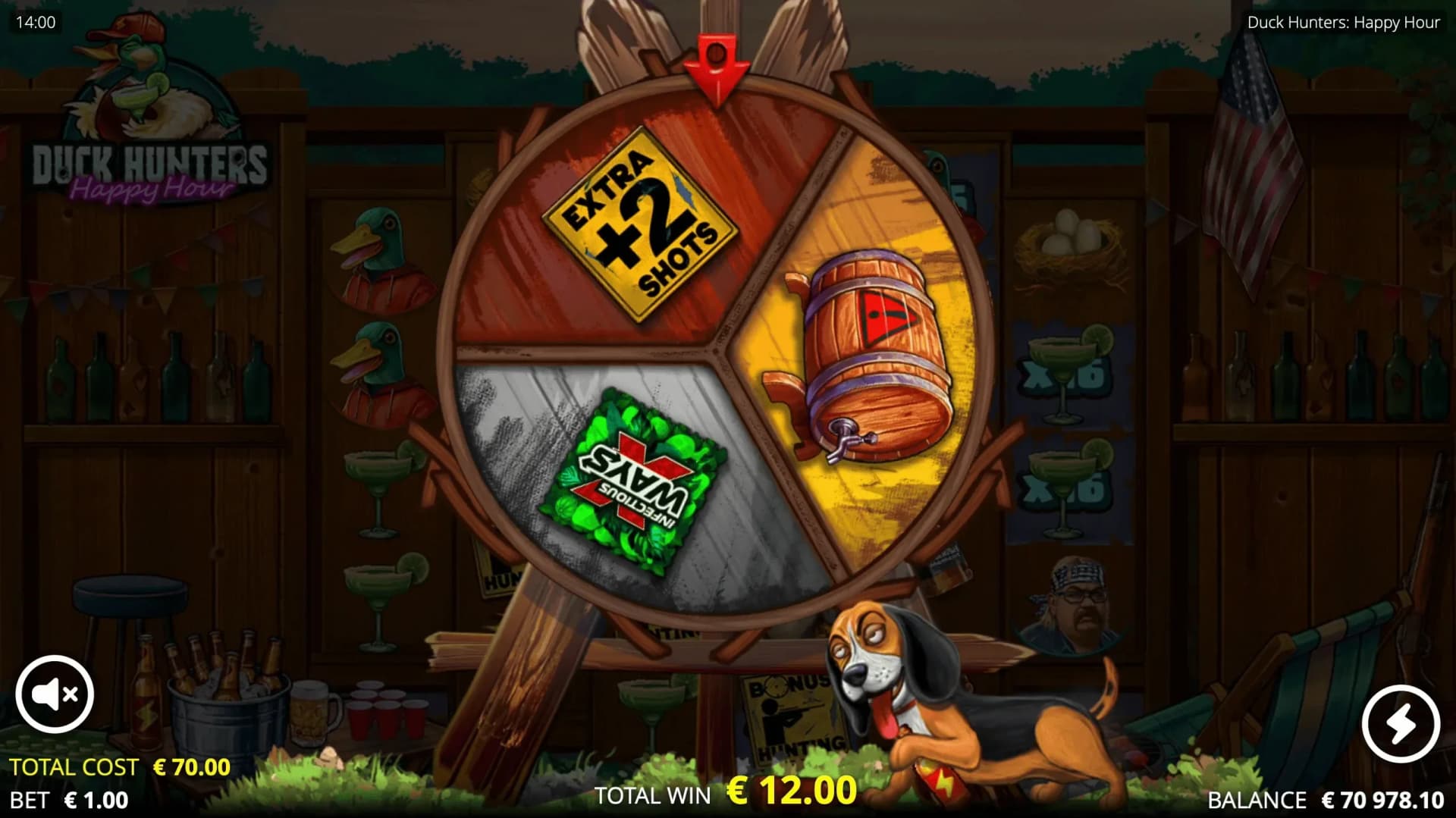 Game statistics showing maximum payouts and reel configuration details