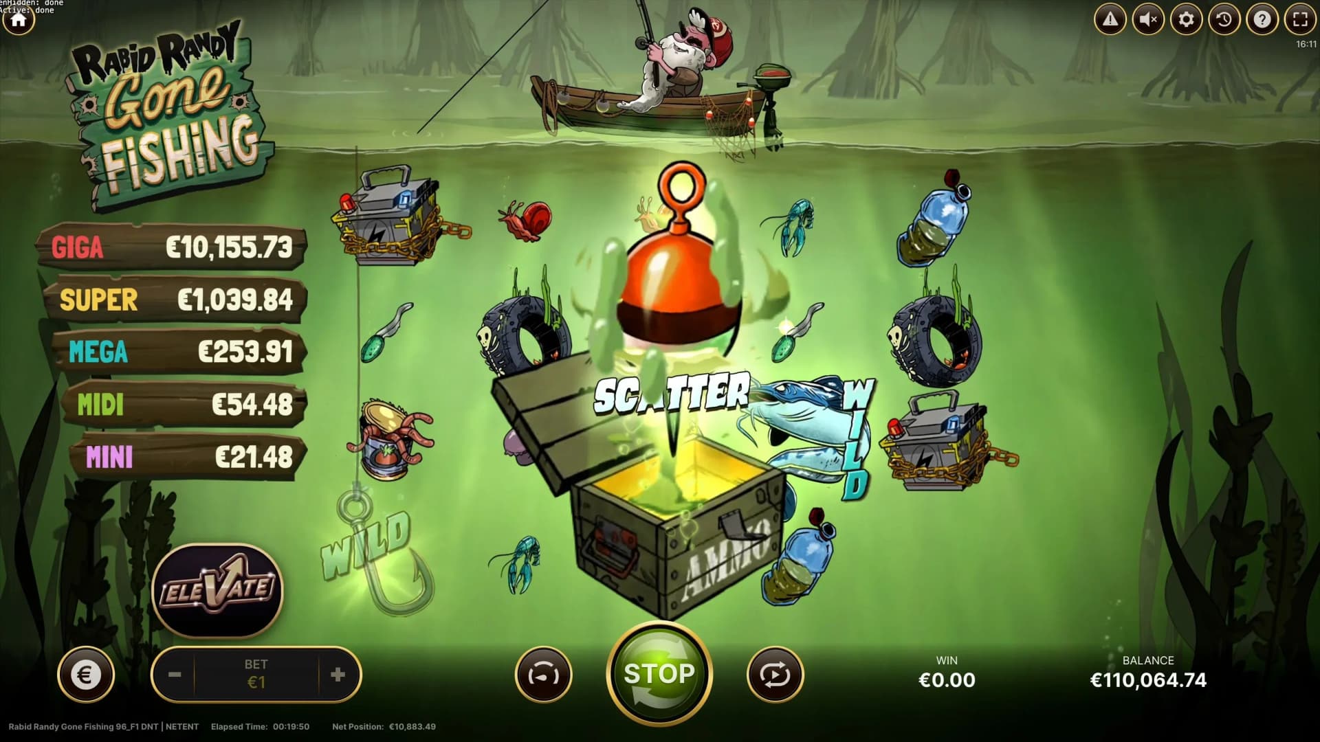 Horizontal and Vertical Wilds triggering multiple features with cash prizes