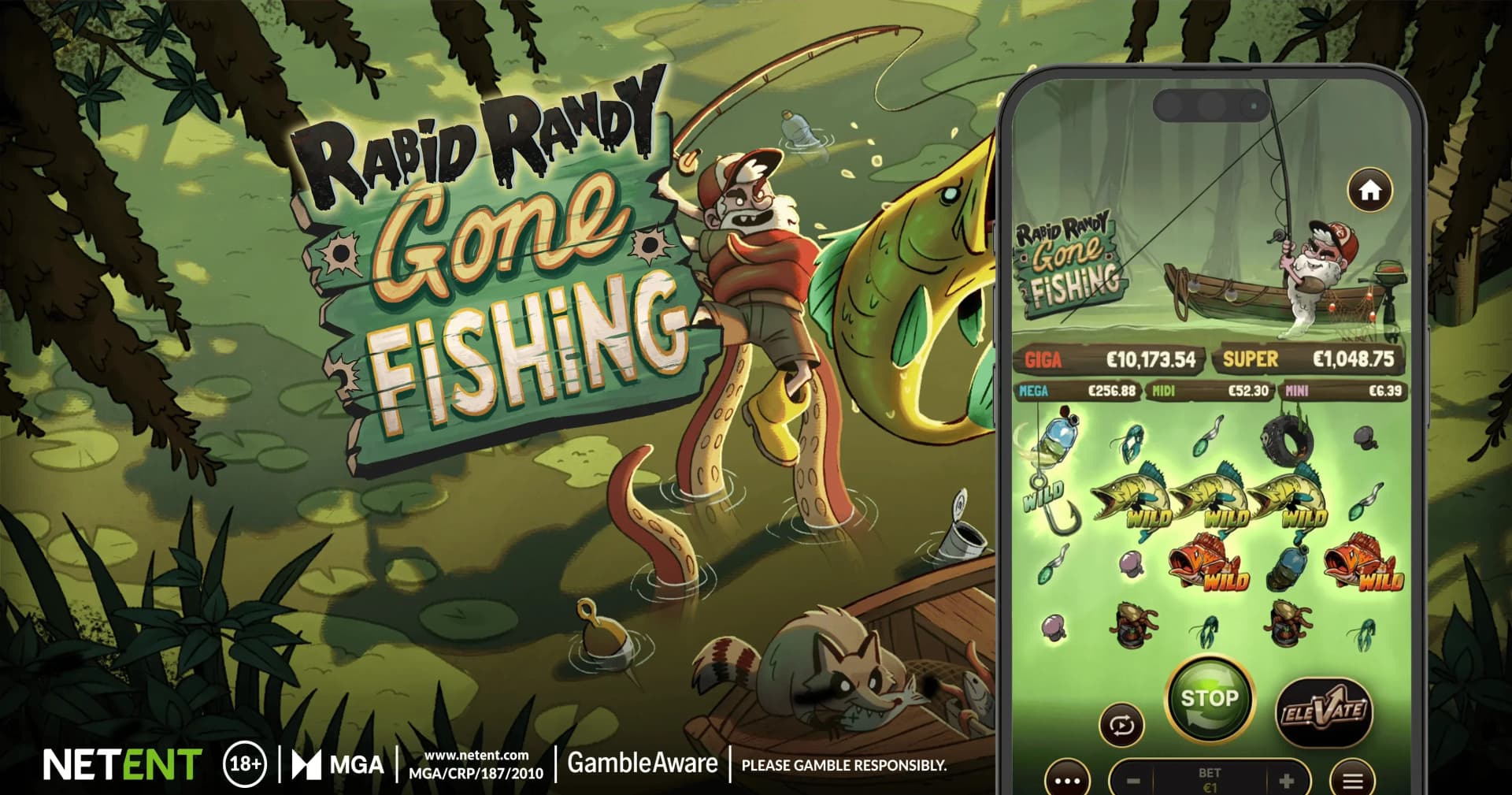 NetEnt Takes Rabid Randy Into Murky Bayou Waters