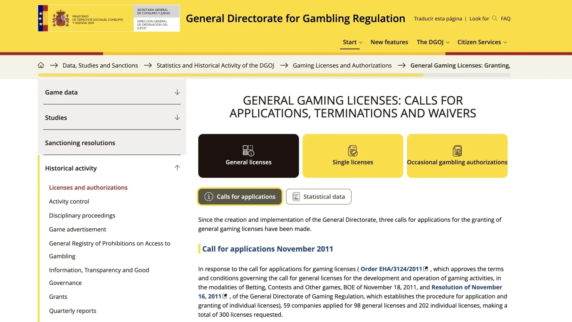 Overview of Spain's three-tier gambling licensing system structure